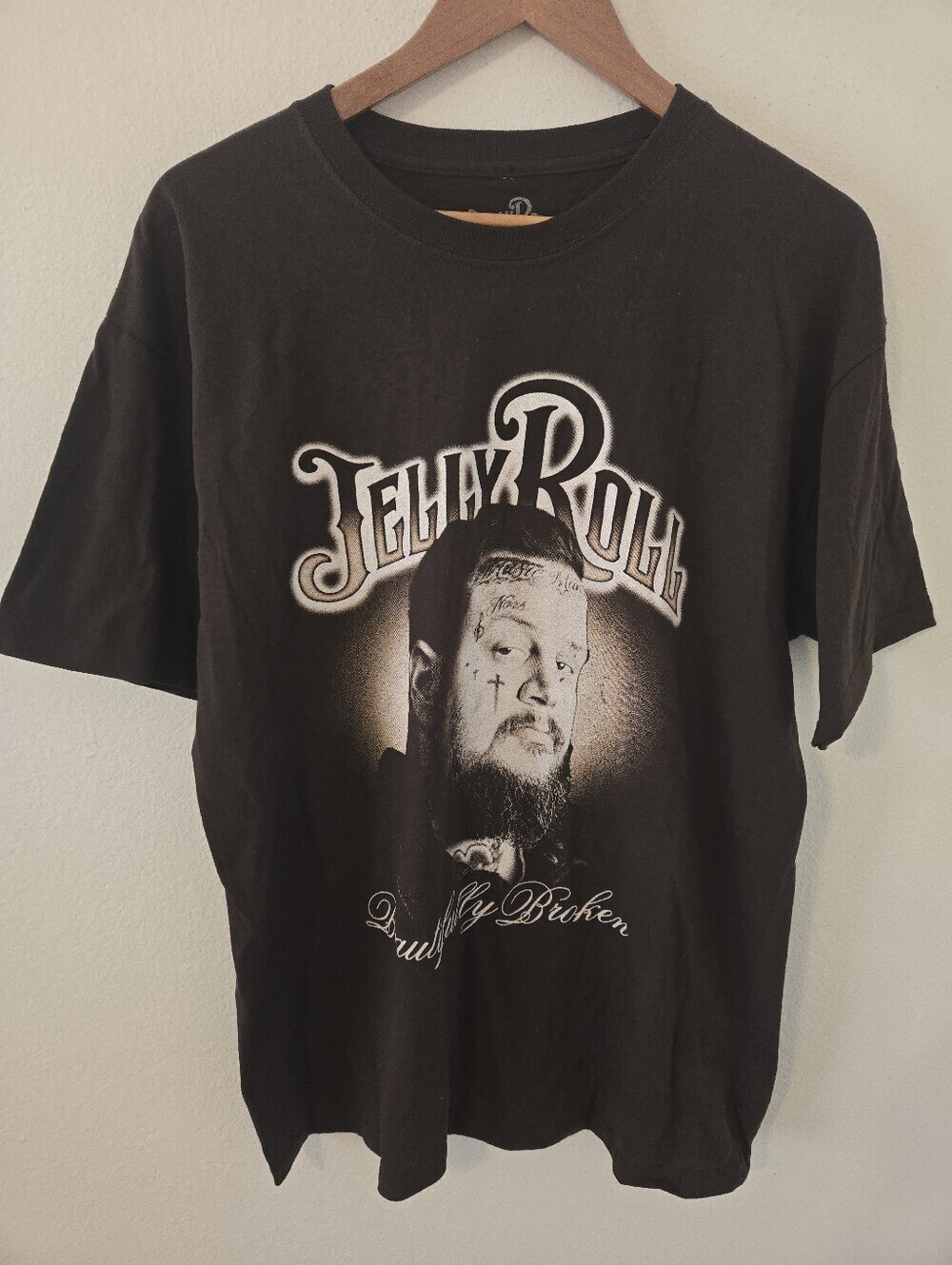 NWT Jelly Roll T Shirt Mens Large Beautifully Broken Country Tour Tee